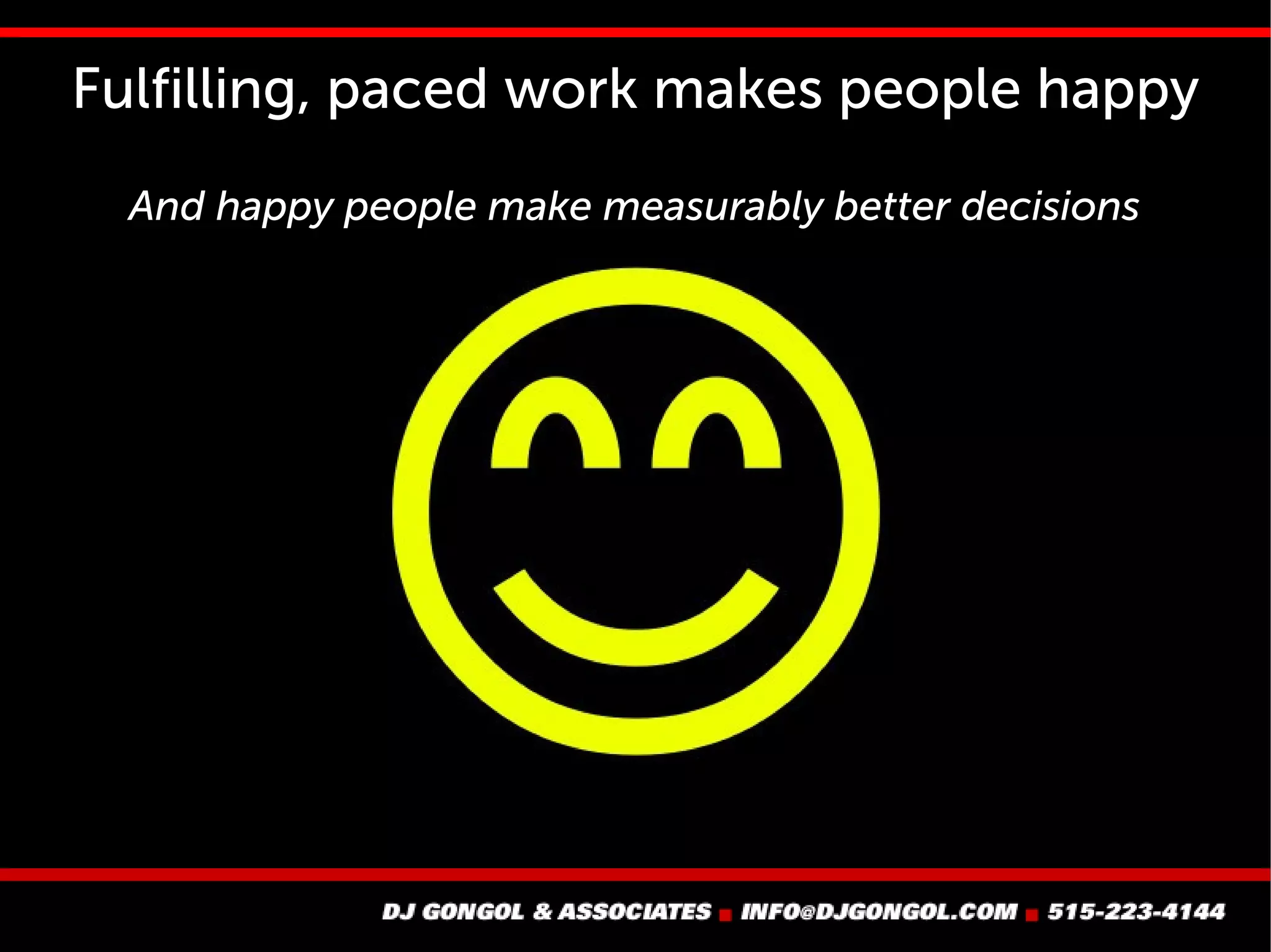 Smooth out workloads to do the work better
 