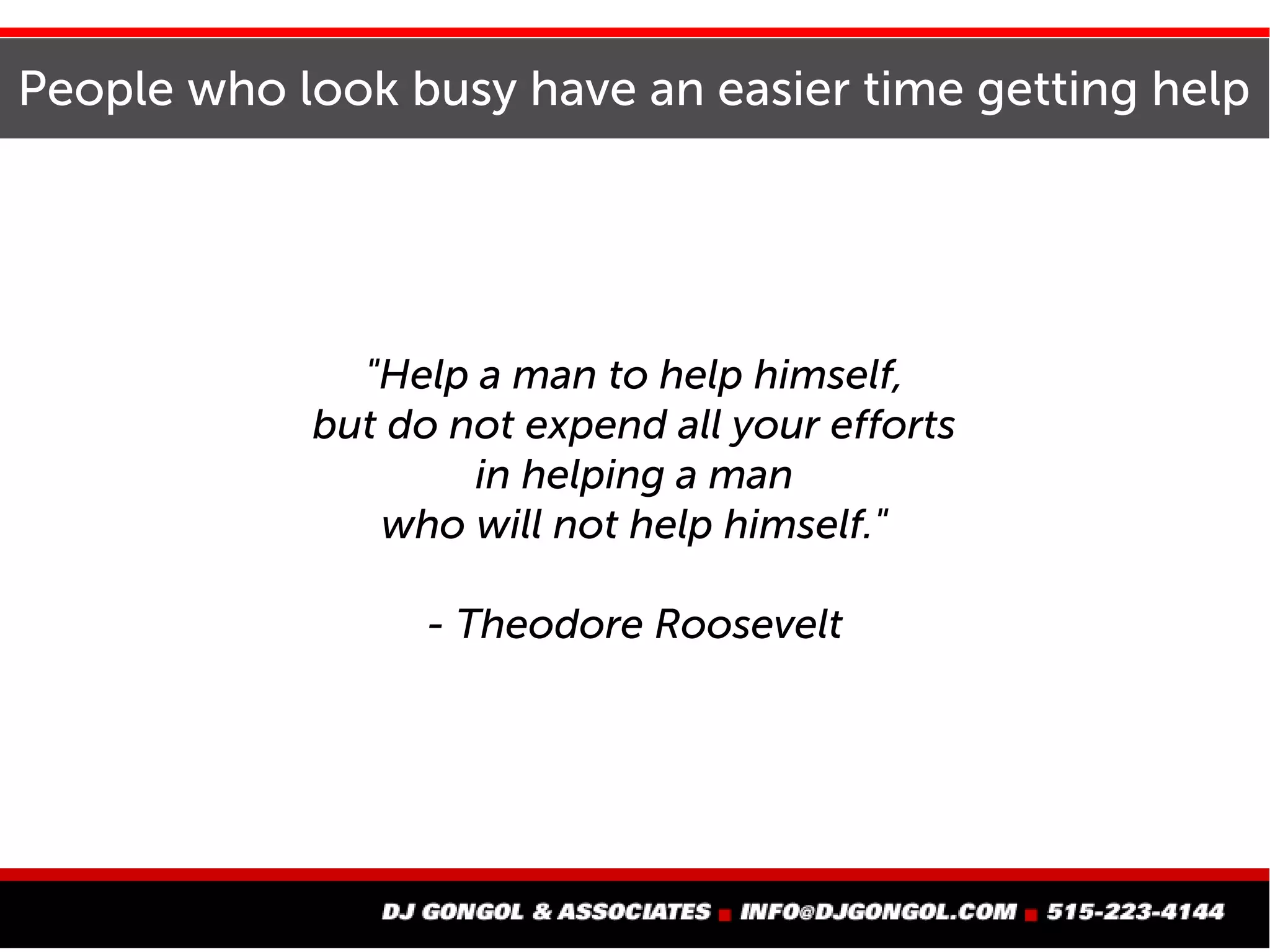 Smoothing work also means you always look busy
 