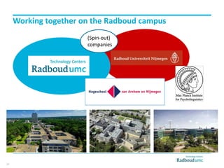 Working together on the Radboud campus
(Spin-out)
companies
16
 
