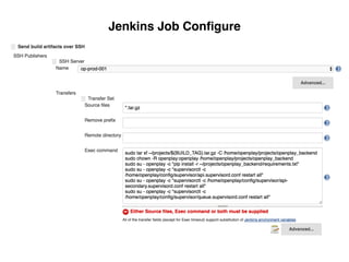 Jenkins Job Conﬁgure
 