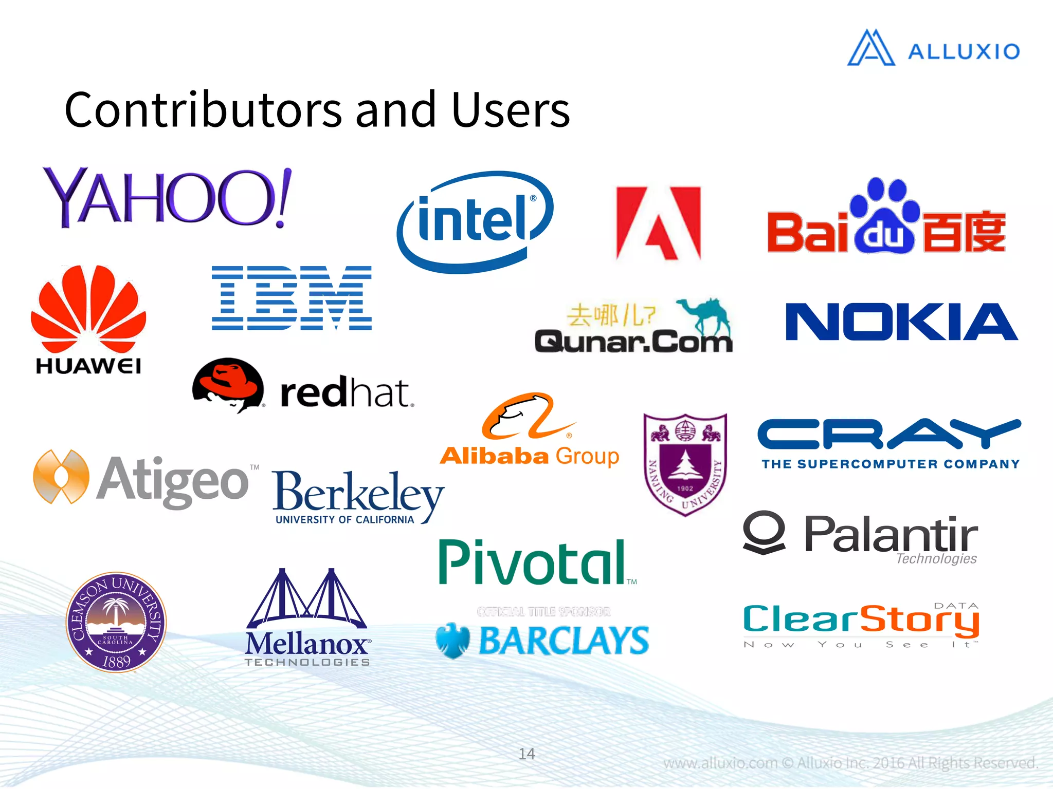 Contributors and Users
14
 