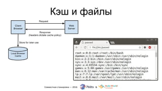 Кэш и файлы
 