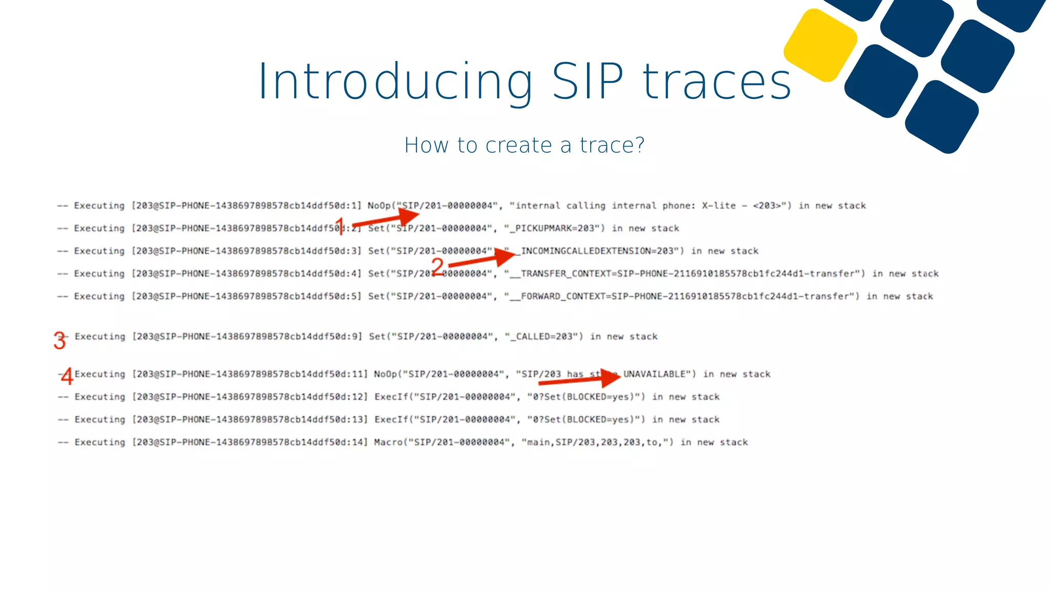 Introducing SIP traces
How to create a trace?
 