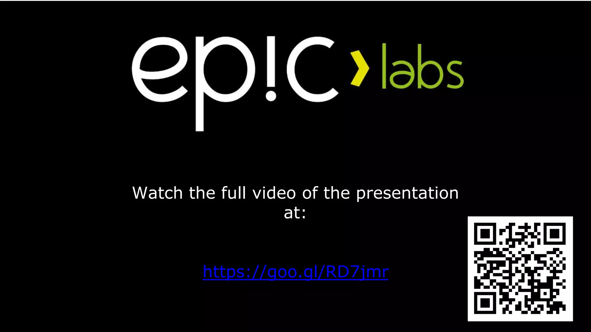 Watch the full video of the presentation
at:
https://goo.gl/RD7jmr
 