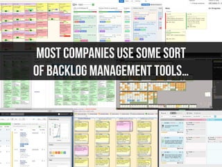 Most companies use some sort
of backlog management tools…
 