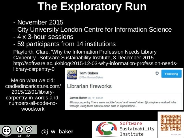 Library Carpentry: software skills training for library 