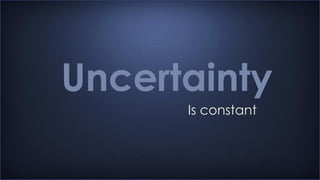 Is constant
Uncertainty
 