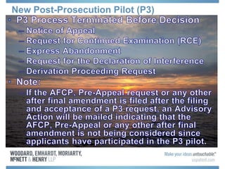 New Post-Prosecution Pilot (P3)
 