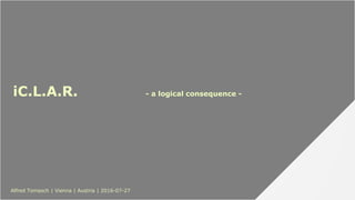 iC.L.A.R. - a logical consequence -
Alfred Tomasch | Vienna | Austria | 2016-07-27
 