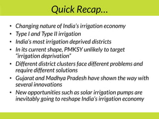 PMKSY: Implementation Pathways and Options (I)