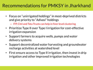 PMKSY: Implementation Pathways and Options (I)