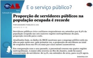 E o serviço público?Pará
Subseção de Santarém
dodandrea.com
 