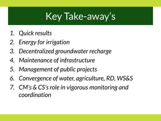 PMKSY: Implementation Pathways and Options (II)