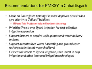 PMKSY: Implementation Pathways and Options (II)