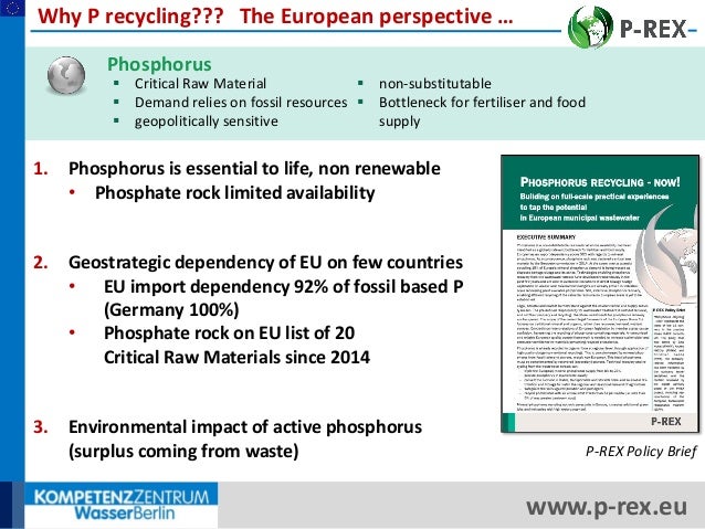 Overview Of Phosphorus Recovery And Recycling From