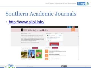 Southern Academic Journals
• http://www.sljol.info/
28/09/2016 7
 