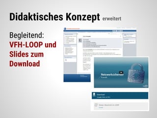 Didaktisches Konzept erweitert
Begleitend:
VFH-LOOP und
Slides zum
Download
 