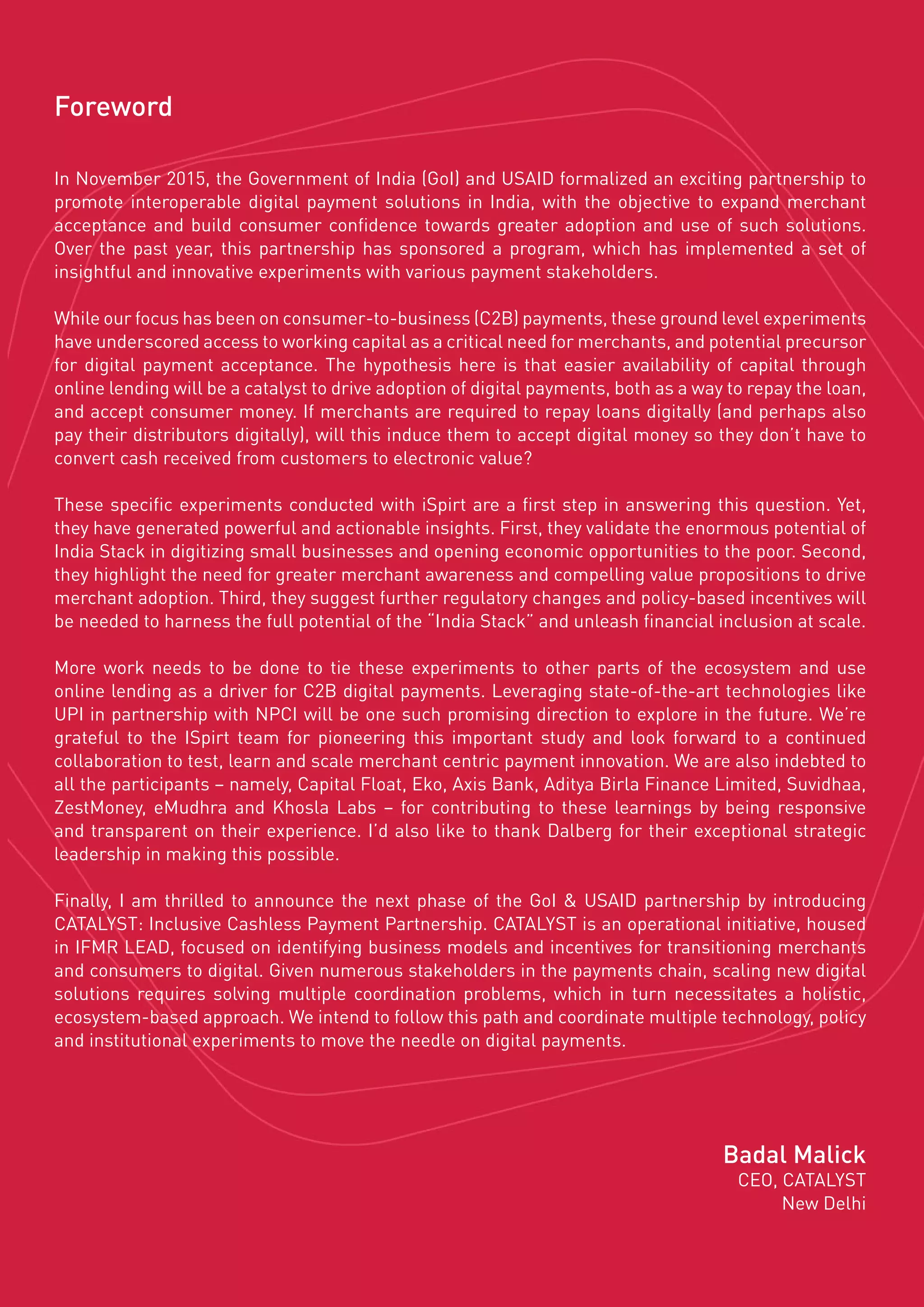 India Stack pilot - commercialization of techno-creative innovations | PDF