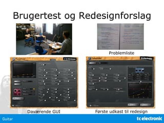 Brugertest og Redesignforslag
Problemliste
Første udkast til redesignDaværende GUI
 