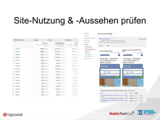 Site-Nutzung & -Aussehen prüfen
 