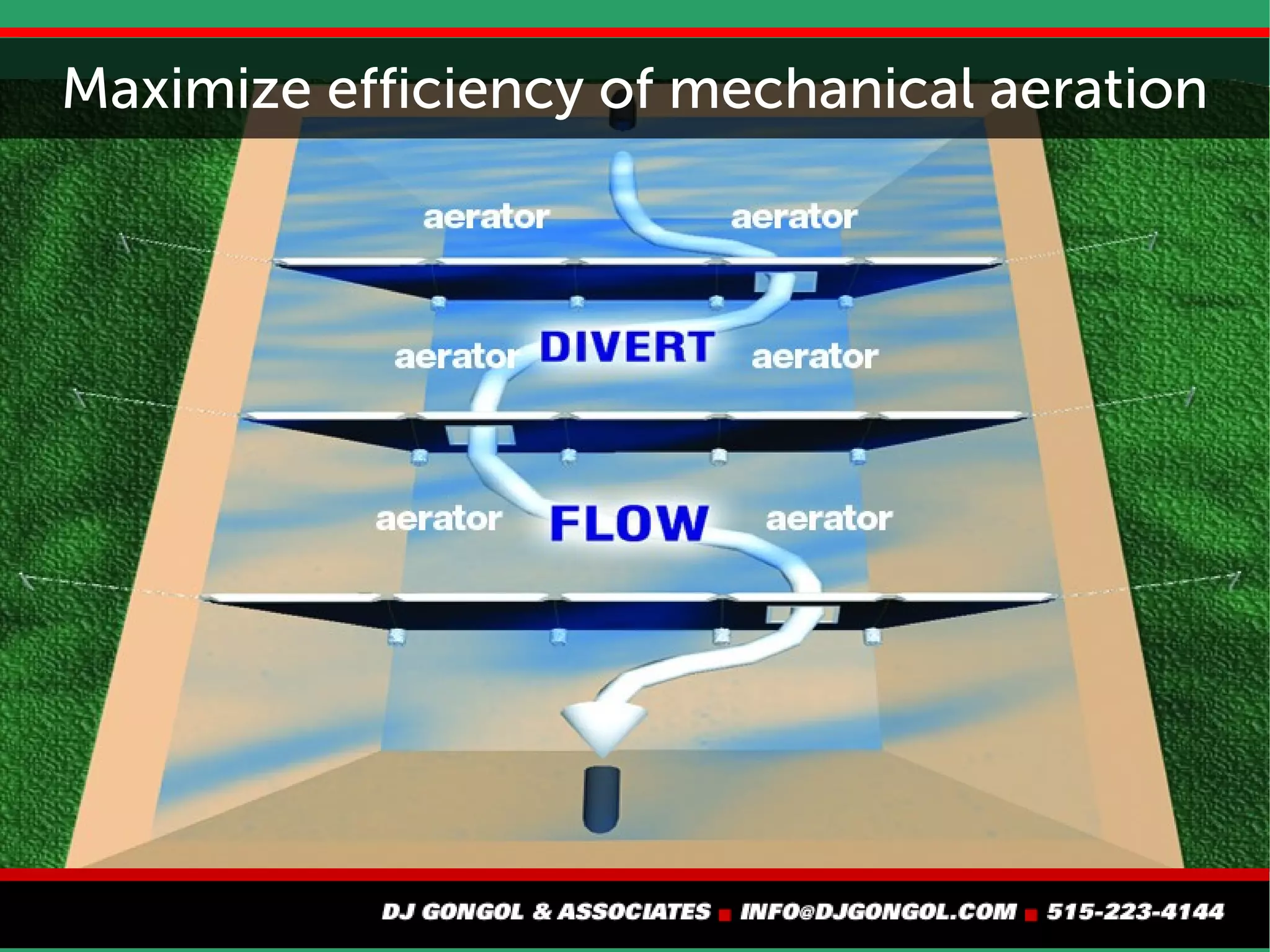 Maximize efficiency of mechanical aeration
 