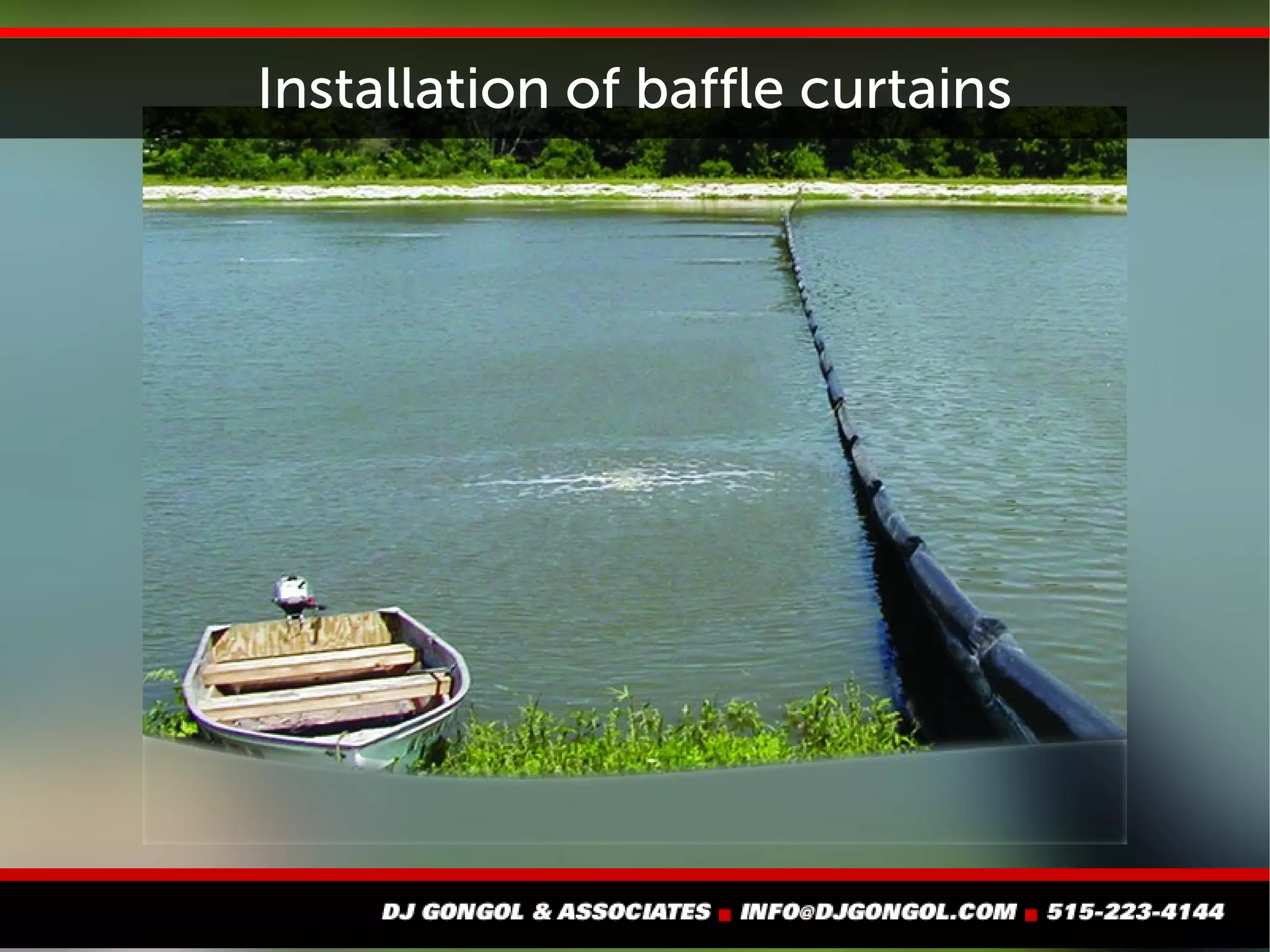 Lagoon liners and baffle curtains