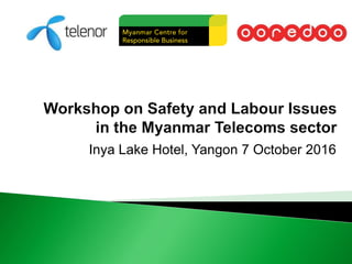 Inya Lake Hotel, Yangon 7 October 2016
 