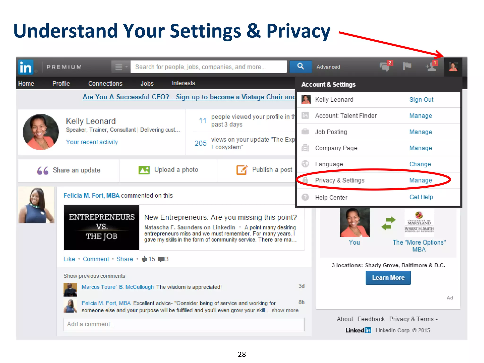 28
Understand Your Settings & Privacy
 