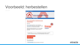 Voorbeeld: herbestellen
 