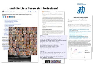 Zürcher Fachhochschule
15
…und die Liste liesse sich fortsetzen!
 