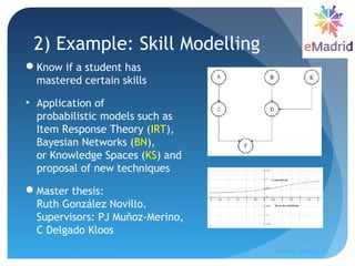 2) Example: Skill Modelling
Know if a student has
mastered certain skills
• Application of
probabilistic models such as
I...
