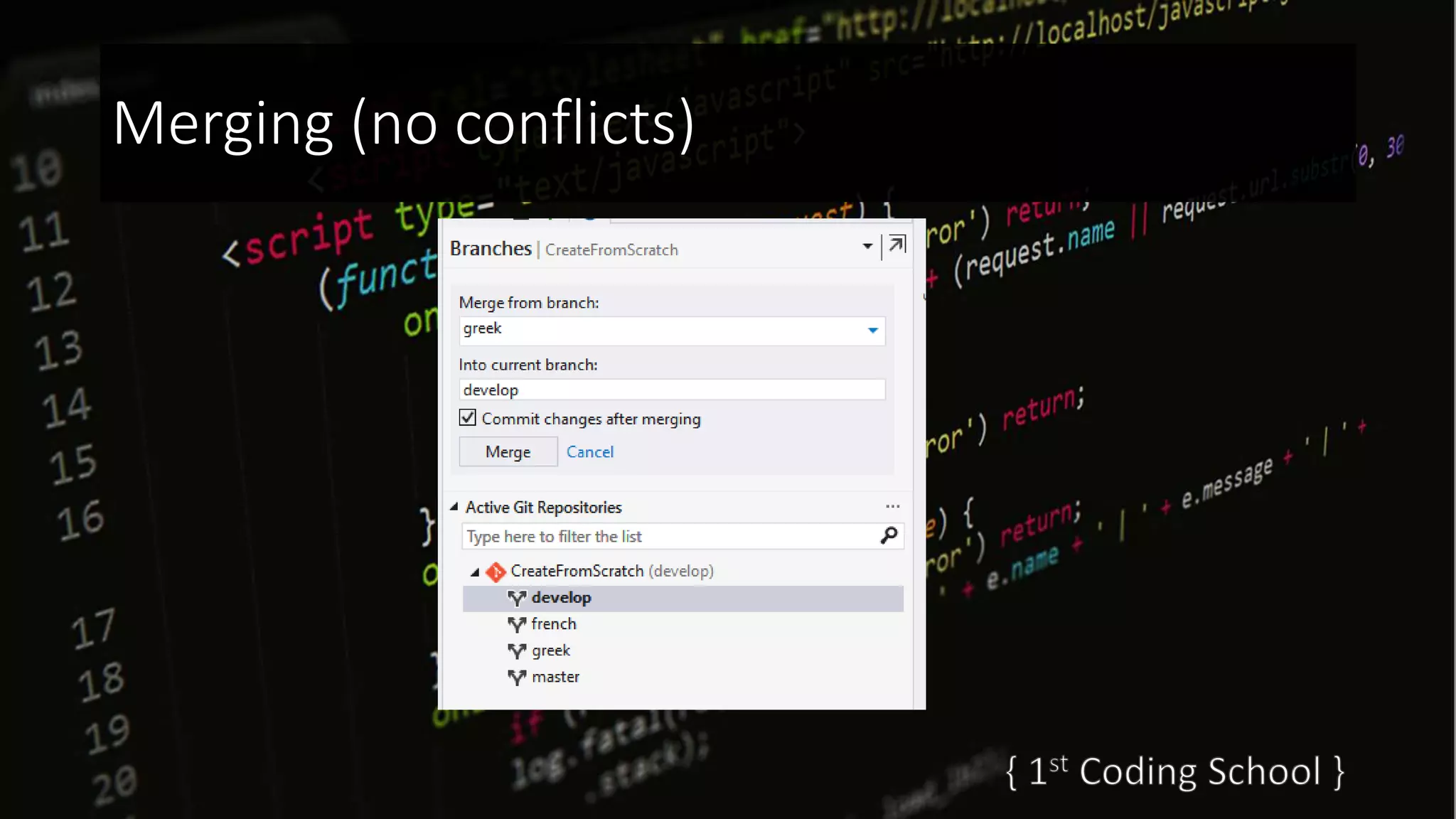 Merging (no conflicts)
 