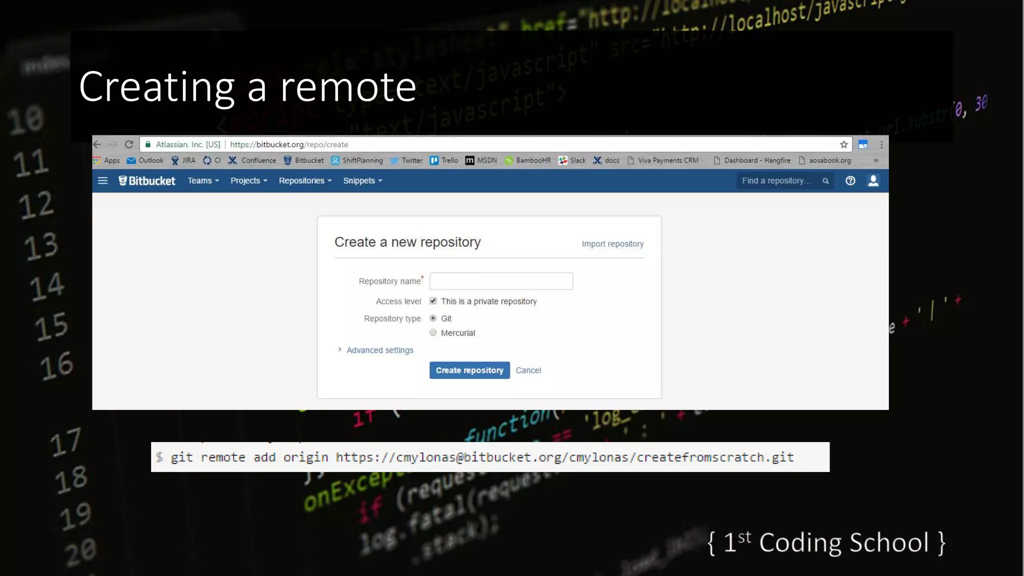 Creating a remote
 