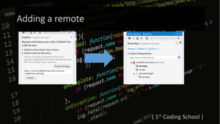 Adding a remote
 