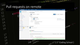 Pull requests on remote
 