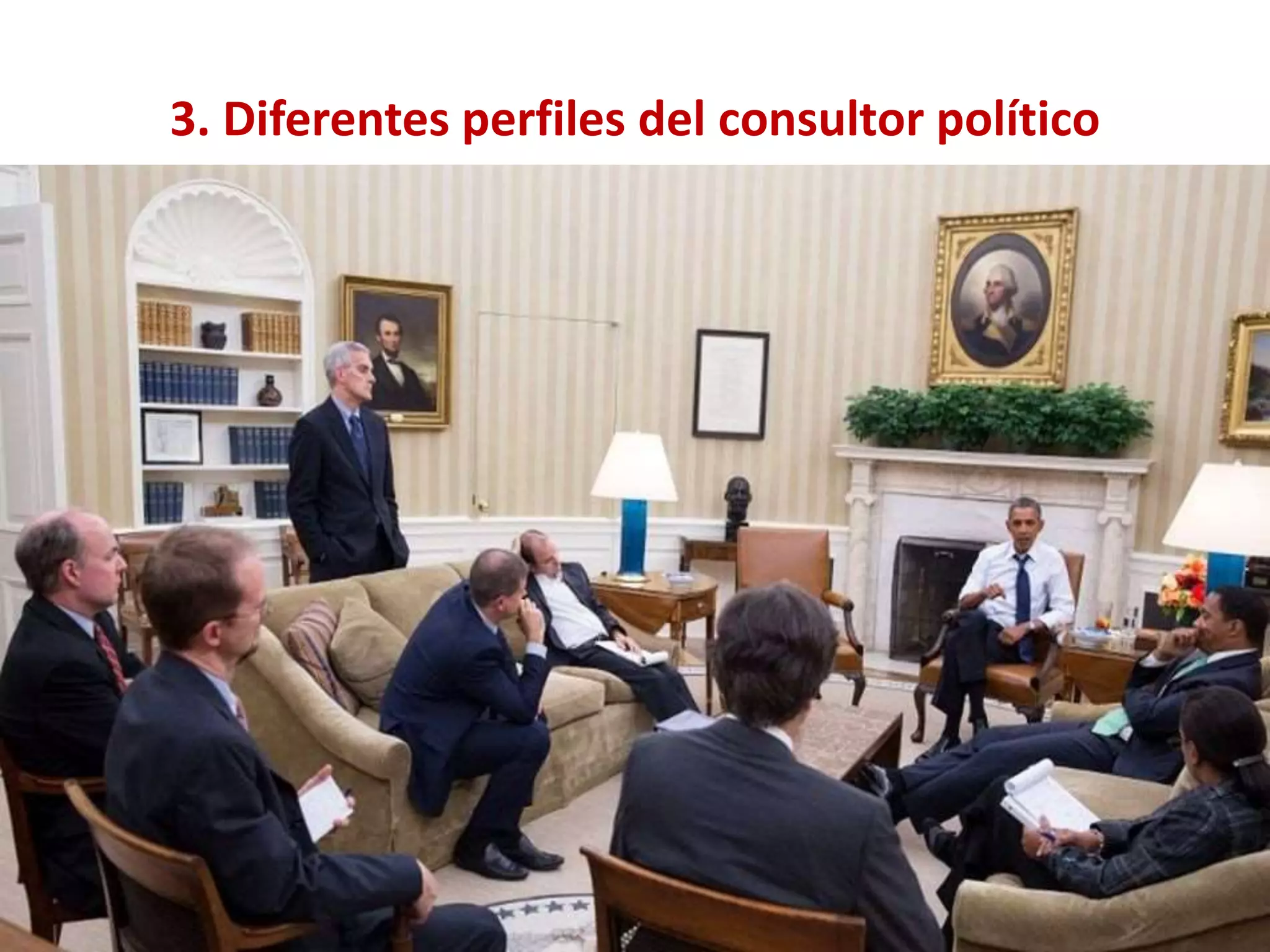 3. Diferentes perfiles del consultor político
 