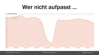 Wer nicht aufpasst …
WebTechCon 2016 Website-Relaunch @andrescharf
 