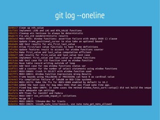 git log --oneline
 