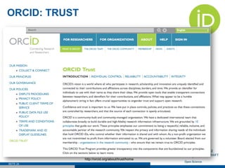 ORCID: TRUST
§  ORCID steht für Open Researcher and Contributor ID
§  ORCID ist eine alphanumerischer Code für die eindeut...