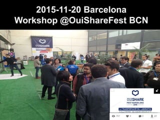 2015-11-20 Barcelona
Workshop @OuiShareFest BCN
 
