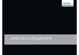 2016-11-15
Unrestricted © Siemens AG 2016
Page 34 Dr. Ehms / CT RDA ITP
… und eines Ausgleichs
Fokussierung auf die Arbeitsaufgabe
Restricted © Siemens AG 20XX
20XX-XX-XXPage 34 Author / Department
 