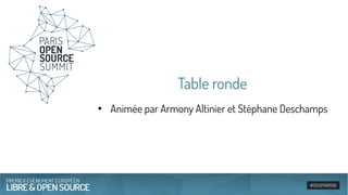 Table ronde
●
Animée par Armony Altinier et Stéphane Deschamps
 