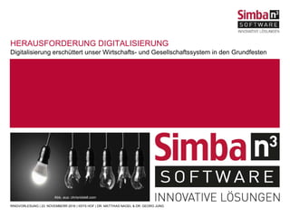Digitalisierung erschüttert unser Wirtschafts- und Gesellschaftssystem in den Grundfesten
HERAUSFORDERUNG DIGITALISIERUNG
RINGVORLESUNG | 23. NOVEMBERR 2016 | IISYS HOF | DR. MATTHIAS NAGEL & DR. GEORG JUNG
Abb. aus: chrisriddell.com
 
