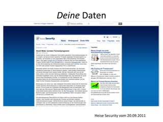 Deine Daten
Heise Security vom 20.09.2011
 