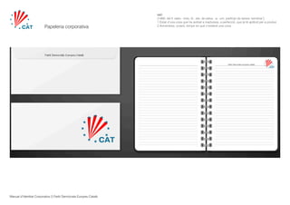 Manual d’Identitat Corporativa Partit Demòcrata Europeu Català
saó 	
[1460; del ll. satio, -onis, íd., der. de satus, -a, -um, participi de serere ‘sembrar’]	
1 Estat d’una cosa que ha arribat a maduresa, a perfecció, que ja té aptitud per a produir.
2 Avinentesa, ocasió, temps en què s’esdevé una cosa.Papeleria corporativa
 