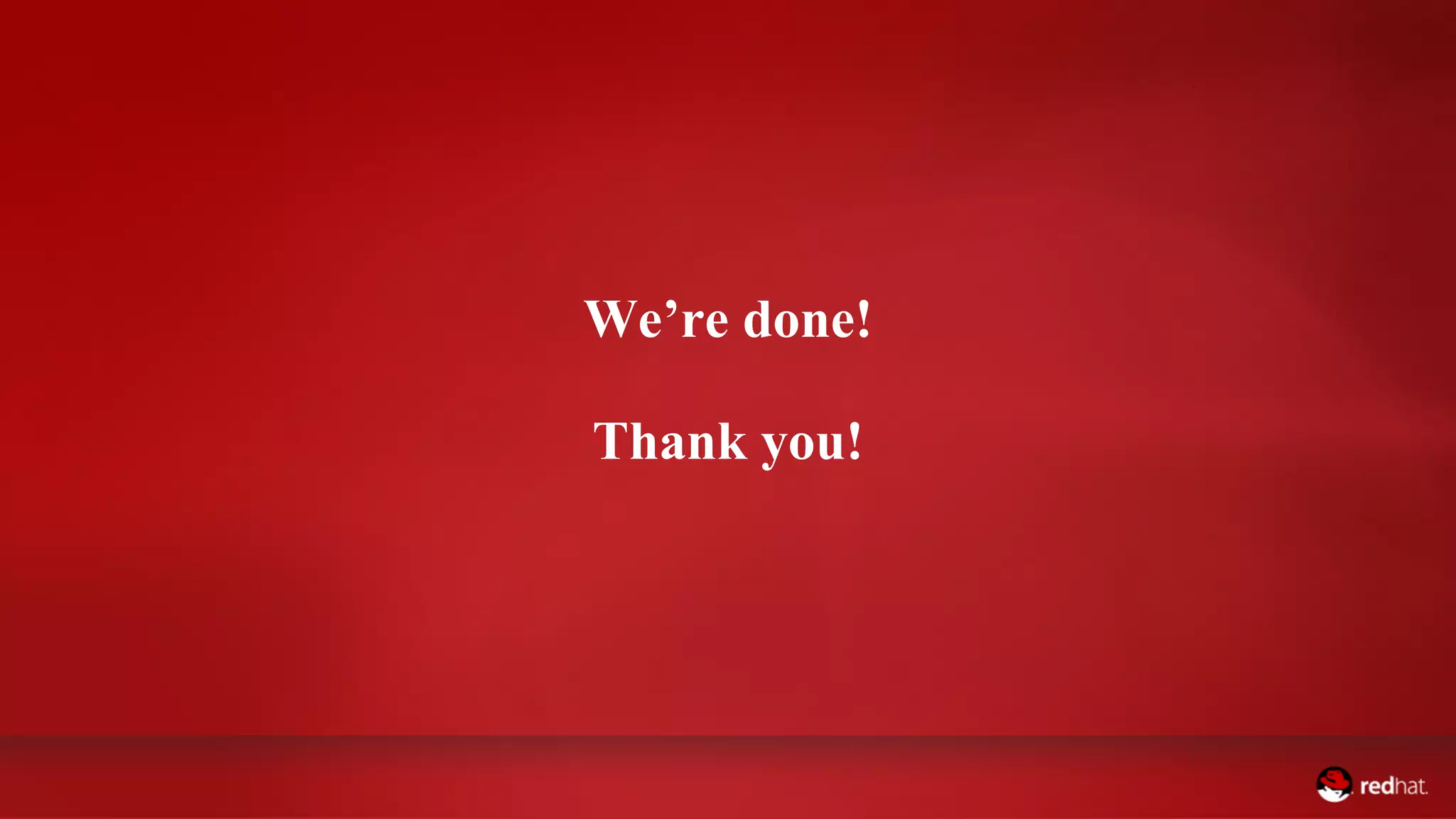 ADD NAME (View > Master > Slide master)
We’re done!
Thank you!
 