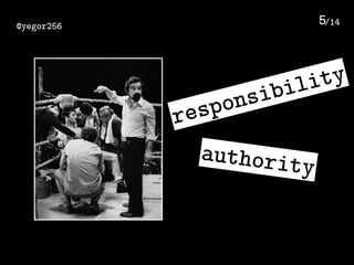 /14@yegor256 5
responsibility
authority
 