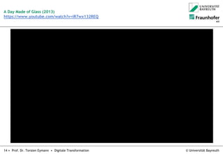 © Universität Bayreuth14 • Prof. Dr. Torsten Eymann • Digitale Transformation
A Day Made of Glass (2013)
https://www.youtube.com/watch?v=iR7wx132REQ
 