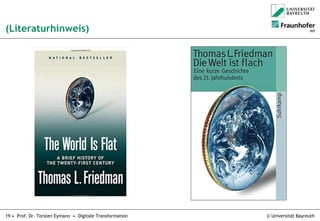 © Universität Bayreuth19 • Prof. Dr. Torsten Eymann • Digitale Transformation
(Literaturhinweis)
 