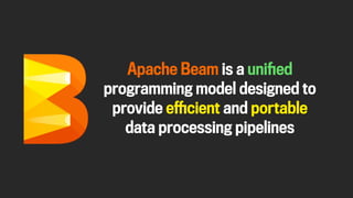 Introduction to Apache Beam & No Shard Left Behind: APIs for Massive ...